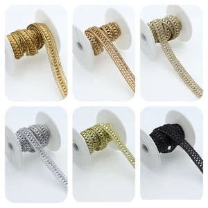 FCL 1Cm Wide 2M Craft trim embellish sewon Gota Zari Sparkling Embroidery lace - Picture 1 of 25