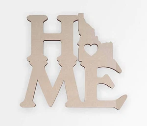 Wooden Sign "Home Idaho" - Wall hanging, Cutout, Wall Decor, Home Decor - Picture 1 of 2