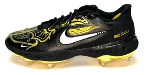 Nike Alpha Huarache Elite 3 Baseball Cleats Black Gold CV3553-001 Men’s Size 8 - Picture 1 of 8