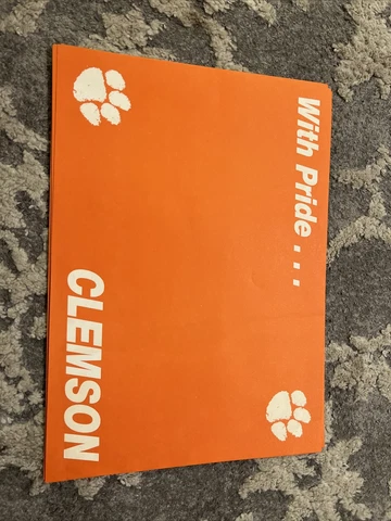 CLEMSON TIGERS With Pride Paper Orange POSTER 6 Pieces Cover