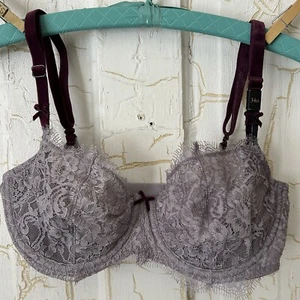 Victoria's Secret 34 D Sexy Light Purple With Lace Push Up Bra Retail $44.50 NWT - Picture 1 of 6
