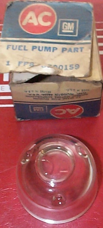 Nuevo de Lote Antiguo 1953-55 Corvette 1938-54 Chevrolet AC Vidrio Filtro de Combustible Tazón Foto 1 de 1