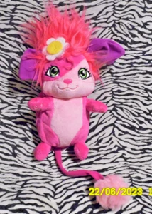 CK/ SPIN MASTERS DOUDOU PELUCHE Bubbles POPPLES ROSE FLEUR JAUNE 25CM 2015 NEUF - Picture 1 of 4