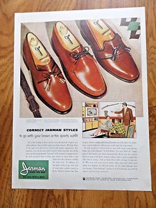 1957 Jarman Shoe Shoes Ad Styles to go with your Brown Tan Sports Outfit - Picture 1 of 1