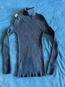 ANN TAYLOR LOFT ~ Teal Petite Ribbed Turtleneck Sweater Size PETITE SMALL PS NWT - Picture 1 of 2