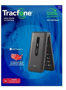LG Classic Flip TracFone (L125DL) 4G LTE Flip Phone *BRAND NEW* - Picture 1 of 5