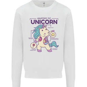 Anatomy of a Unicorn Funny Fantasy Kids Sweatshirt Jumper - Picture 1 of 87