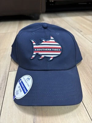 NEW Trucker Hat Southern Tide Skipjack Red White Strapback Mesh Adjustable USA - Image 1 of 4