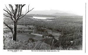 THE ROSE SERIES b&w photo postcard of THE SILVAN RESERVOIR FROM KALLISTA, VIC - Picture 1 of 2