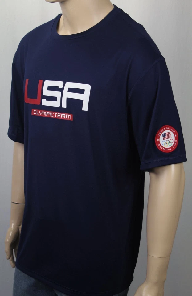 Camiseta Polo Ralph Lauren Azul Marino Patriótica Olímpica Cuello Redondo Nueva con Etiquetas Foto 1 de 1