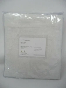 Pottery barn Belgian Flax Linen Sheer POLE TOP White 50x84" S/2 - Picture 1 of 2