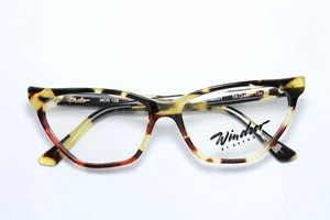 WINDSOR 106 C423 55-15 Vintage Brille Eyeglasses Bril Gafas Occhiali Cat Eye - Picture 1 of 8