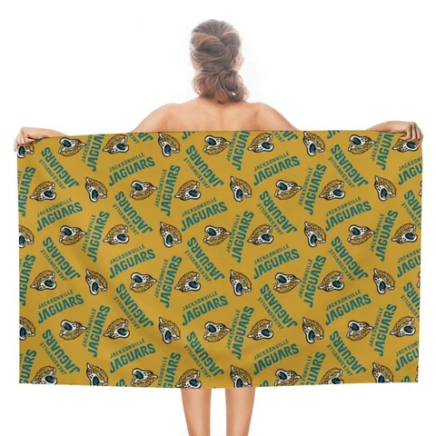 Jacksonville Jaguars Adult Beach Towel Double-faced Pile Travel Towels 51*31in Cover