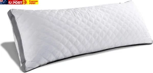 Premium Adjustable Loft Quilted Body Pillows - Firm and Fluffy - Quality Plush - - Picture 1 of 6