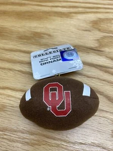NCAA Oklahoma University Football Soft Plush Mini College Christmas Ornament - Picture 1 of 5