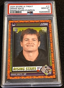 2024 Score-A-Treat Drake Maye Rising Stars Bats #17 Rookie Pats PSA 10 GEM MINT - Picture 1 of 5