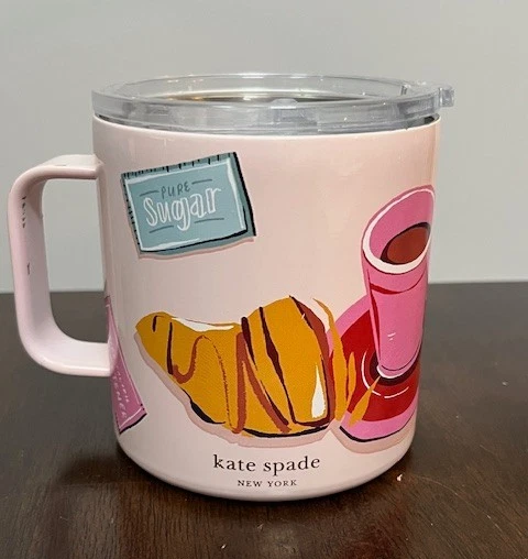 Taza de viaje KATE SPADE New York taza de acero inoxidable desayuno caliente y frío 16 oz Foto 1 de 4