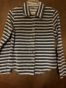 Damenhemd Größe S Langarm Old Navy Knopfleiste Baumwolle Poly Velour - Bild 1 von 4