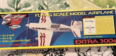 Sterling Balsa Wood 300s Rubber Powered Airplane Kit - Image 1 of 4
