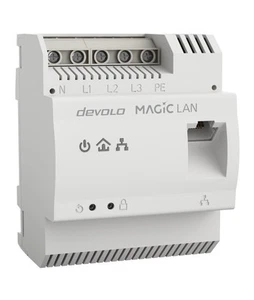 devolo 8528 Magic 2-2400 LAN Szyna DIN, adapter szyny DIN Powerline (optymalny wewnętrzny - Zdjęcie 1 z 6