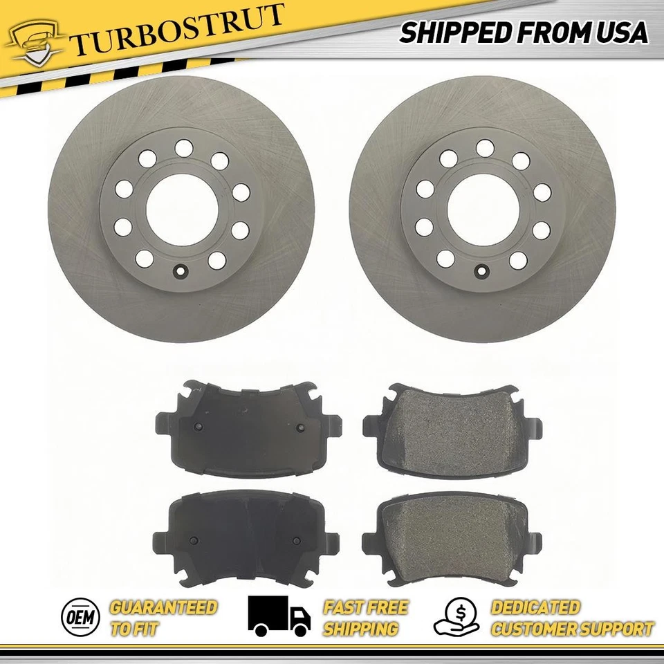 Kit de pastillas de freno y rotores traseros para Audi A3 2008 2009 garantía de por vida Foto 1 de 1