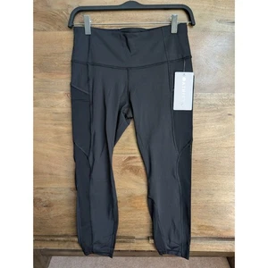 Leggings aderenti Athleta 7/8 donna nero medio Ultimate Stash mesh vita alta - Foto 1 di 4