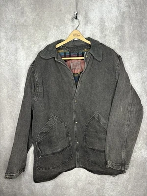 Vintage Woolrich Jacket Mens XL Denim Chore Coat Barn Wool Line USA Mens L - Image 1 of 4