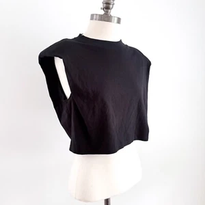 Camiseta sin mangas recortada con hombrera Aritzia Babaton talla XS negra - Imagen 1 de 8