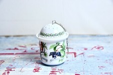 VINTAGE KAISER GERMANY TEA INFUSER - BERRIES PLANTS DECOR CERAMIC TEA INFUSER