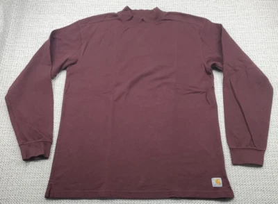 Carhartt Long Sleeve T Shirt Mens XL Tall Maroon Workwear Mock Neck Cotton NWOT - Image 1 of 4