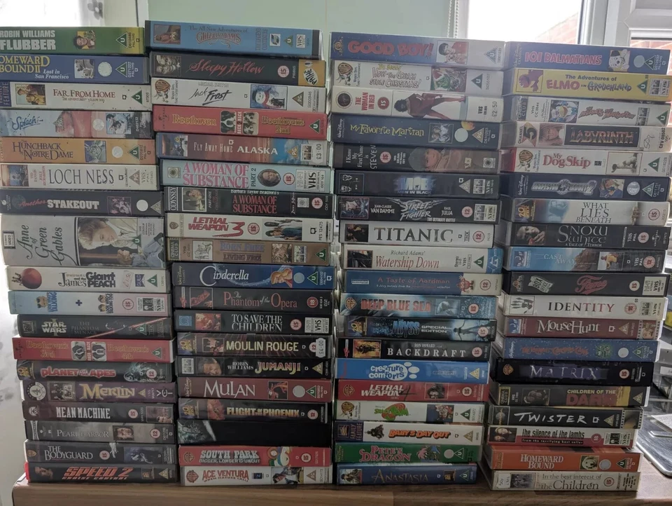 VHS Video Tape Bundle Job Lot - 30 Random VHS TAPES from The 80s And 90s - Image 1 of 1