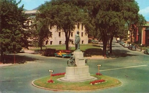 Postal Soldados Monumento Biblioteca y Común Lynn Massachusetts - Imagen 1 de 2