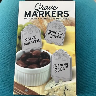 Halloween Food Signs 12 Grave Markers Reusable Party Entertain New - Image 1 of 3