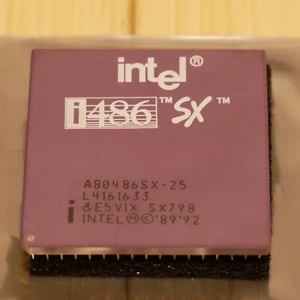 Vintage Intel 486 SX 25 MHz A80486SX-25 SX798 CPU Tested & Working - Picture 1 of 5