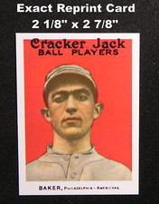 FRANK "HOME RUN" BAKER Dover Reprint of Cracker Jack Card #2 _ EXACT CARD (B)