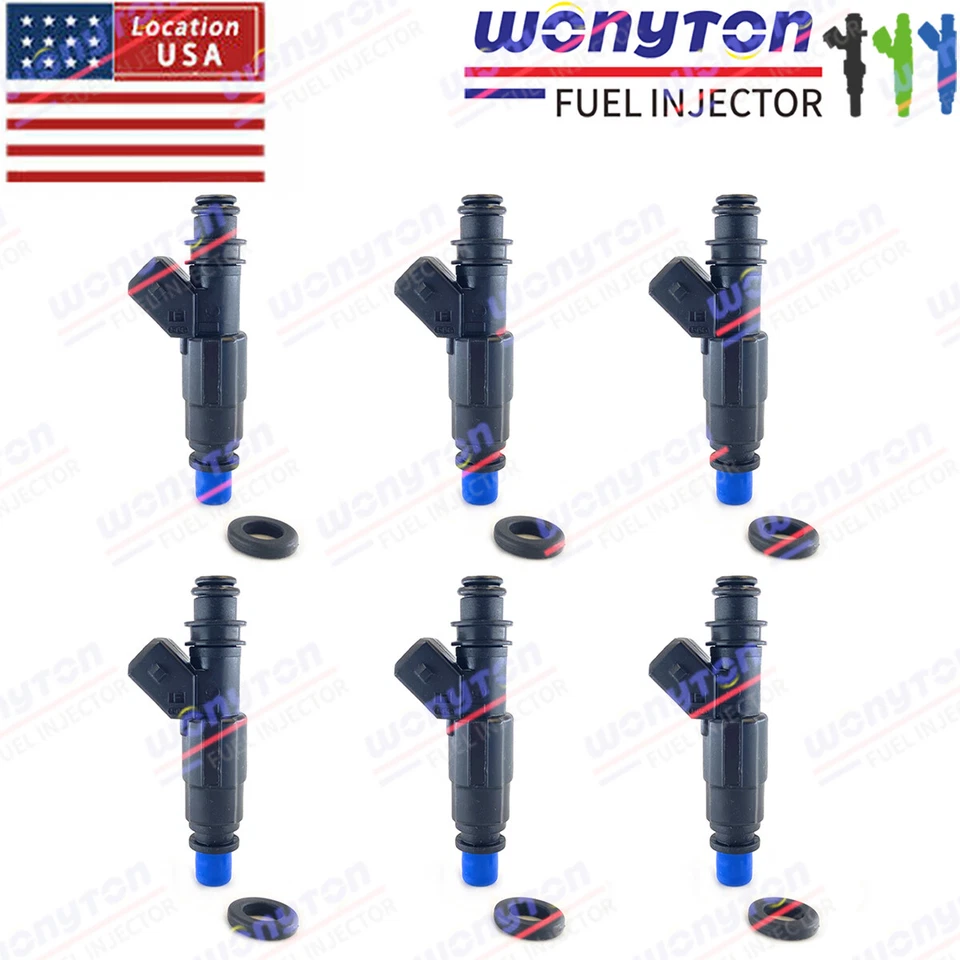 Inyector de combustible 6 piezas actualización 8 orificios para Dodge Abenger Chrysler Cirrus 95-00 2,5 L Foto 1 de 4