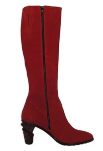 Lisa Tucci Rot Leder Stiefel Goat Rosso Schuh rot - Picture 1 of 3
