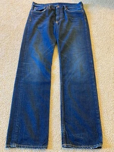 Polo Ralph Lauren Mens Size 33 x 32 Jeans Blue Regular Straight Denim Pants - Picture 1 of 12