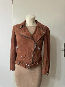 AllSaints Echt Wildleder Jacke braun Wie neu Gr 32/34 - Bild 1 von 11