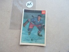 VINTAGE HOCKEY CARD 1954 PARKHURST NEW YORK RANGERS  BOB CHRYSTAL  NO165
