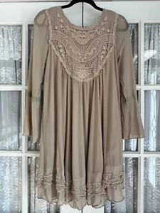 Vestido Altar'd State Crochet Encaje Topo Campesino Boho Talla S - Imagen 1 de 5