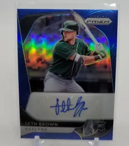 2020 Panini Prizm Rookie Auto Blue Prizm /99 Seth Brown #RA-SB Rookie Auto RC - Picture 1 of 2