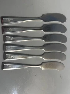 Vintage Lot of 6 SCHMEDTIE BROS.CO Sterling Silver Butter knife 116g 5 1/2” - Picture 1 of 5