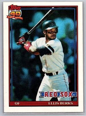 1991 Topps - #70 Ellis Burks Boston Red Sox MLB Baseball Card - Image 1 of 2