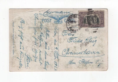 Postal franqueada de Panamá 1927 SS Kroonland Gatún Canal de Panamá Paqueboat PMK Foto 1 de 2