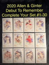 2020 Topps Allen & Ginter Baseball DEBUT TO REMEMBER You Pick Complete Your Set