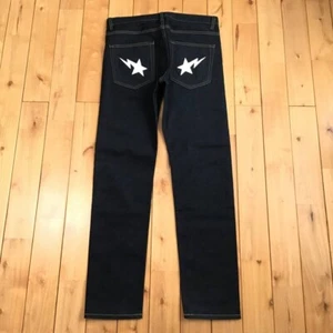 BAPE STA slim fit denim pants a bathing ape star Size M - Picture 1 of 10