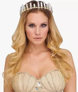 Crystal Mermaid Tiara - Fairy - Gold/White - Costume Accessory - Adult Teen - Picture 1 of 2