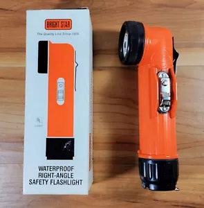 Bright Star Flashlight Model 2220 Right Angle Safety Waterproof Orange NEW - Picture 1 of 12