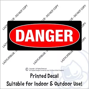 Gefahr Aufkleber Sticker Warnstreifen schwarz rot oval Vorsicht Vorsicht Sicherheit - Bild 1 von 5